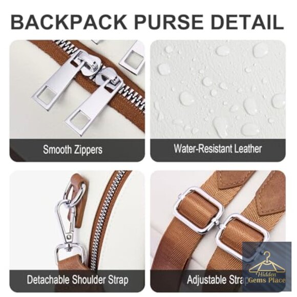 Leather Mini Backpack Purse Convertible Travel Shoulder Bag
